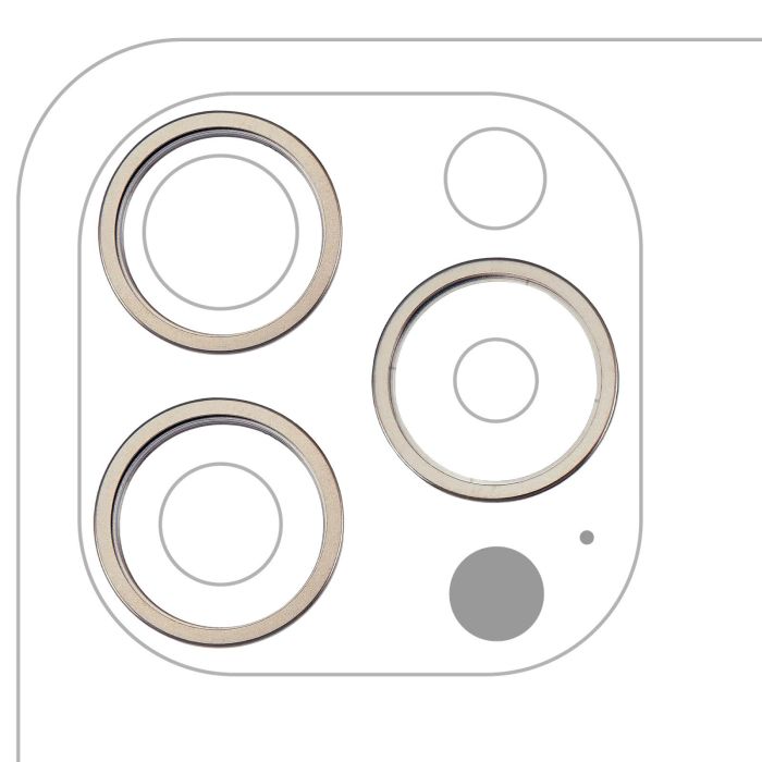Rückkamera Ring nur für iPhone 15 Pro (Titan Natur) (3-teiliges Set)