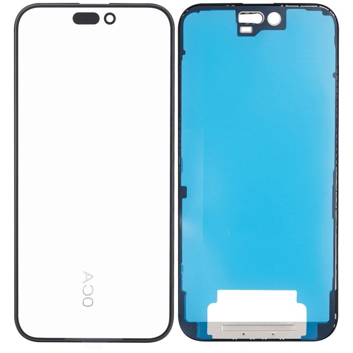 3 in 1 (Glas mit OCA vormontiert + Rahmen) für iPhone 16 Plus (OCA Master)
