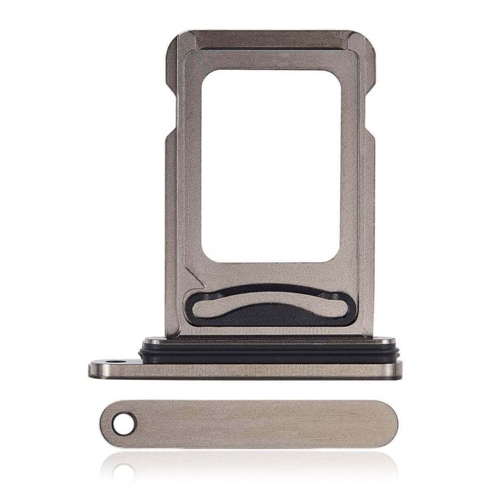 SIM-Kartenschacht Dual für iPhone 15 Pro/ 15 Pro Max (Titan Schwarz)