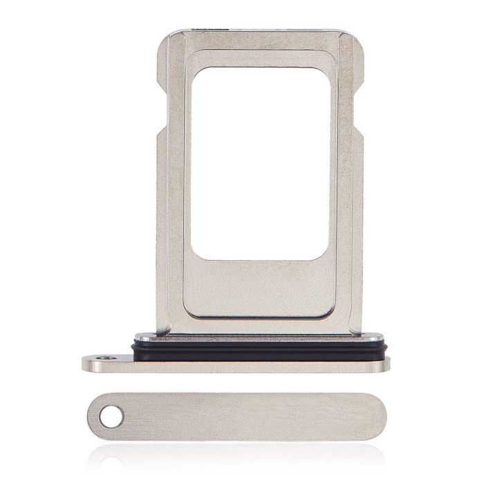 SIM-Kartenschacht Single für iPhone 15 Pro/ 15 Pro Max (Titan Weiß)