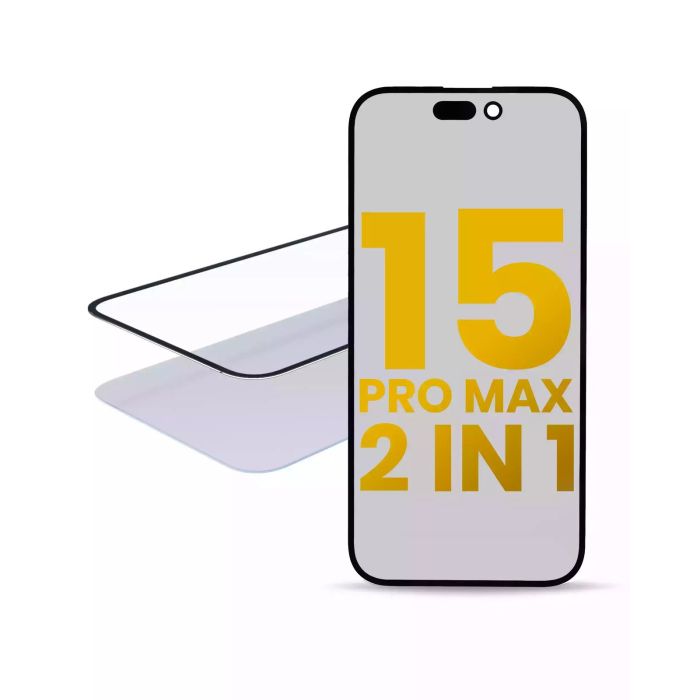 2 in 1 (Front Glas + OCA vormontiert) für iPhone 15 Pro Max (OCA Master)