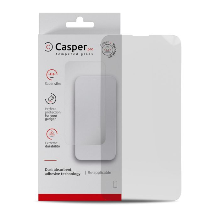 Casper Pro Displayschutzglas für iPhone 15 (Retail-Verpackung) (Transparent)