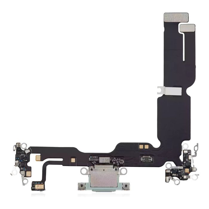 Ladebuchse Flexkabel für iPhone 15 Plus (Aftermarket Plus) (Grün)