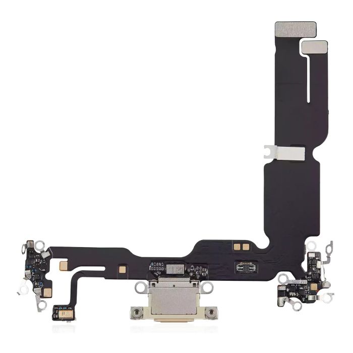 Ladebuchse Flexkabel für iPhone 15 Plus (Aftermarket Plus) (Gelb)