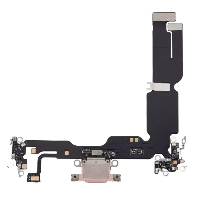 Ladebuchse Flexkabel für iPhone 15 Plus (Aftermarket Plus) (Pink)