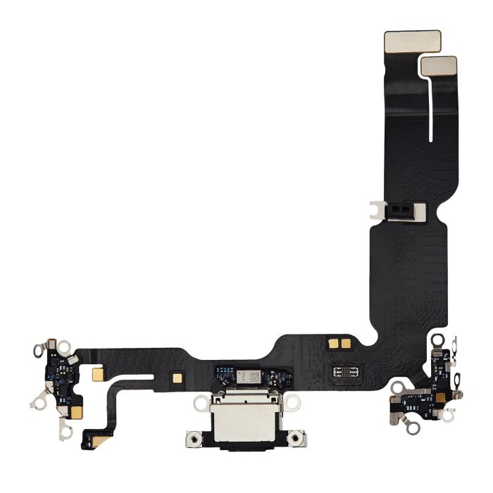 Ladebuchse Flexkabel für iPhone 15 Plus (Premium) (Schwarz)