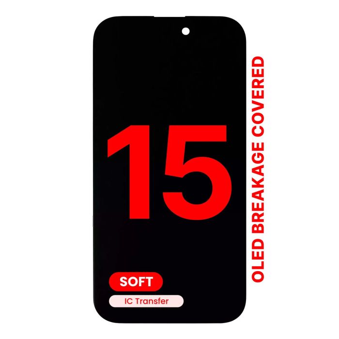 OLED Display Einheit für iPhone 15 (Aftermarket Pro XO7 Soft)