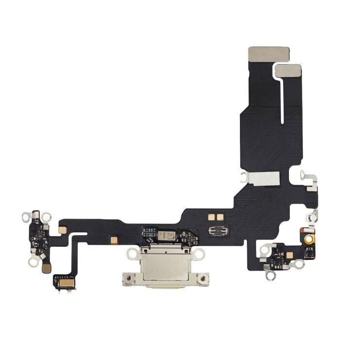 Ladebuchse Flexkabel für iPhone 15 (Aftermarket Plus) (Gelb)