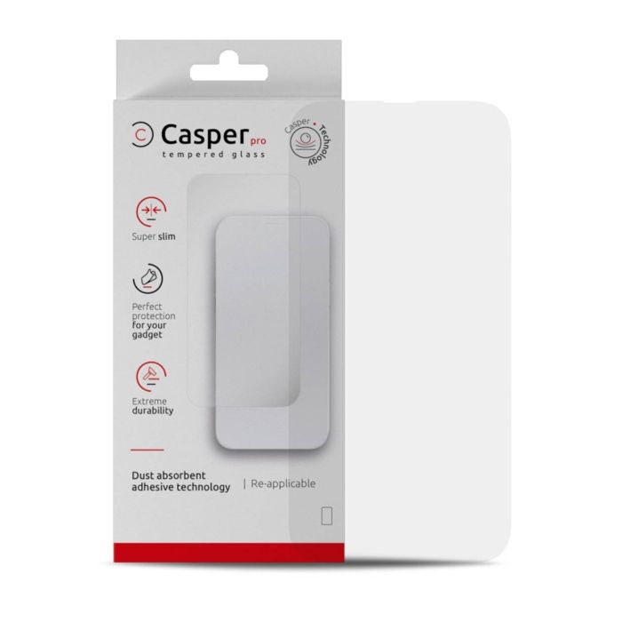 Casper Pro Displayschutzglas für iPhone 15 Pro Max (Transparent)