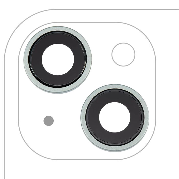 Rückkamera-Linse mit Halterung & Rahmen für iPhone 15/ 15 Plus (Grün)