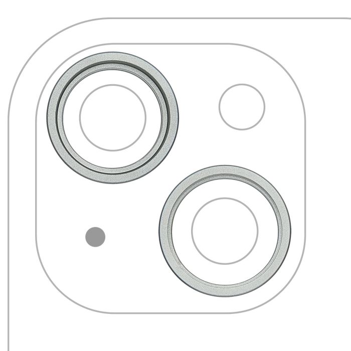 Rückkamera Ring nur für iPhone 15/ 15 Plus (2-teiliges Set) (Grün) (10er Pack)