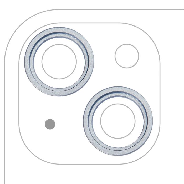 Rückkamera Ring nur für iPhone 15/ 15 Plus (Blau) (2-teiliges Set)
