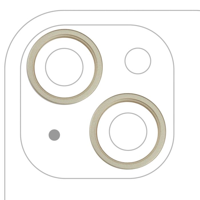 Rückkamera Ring nur für iPhone 15/ 15 Plus (Gelb) (2-teiliges Set)