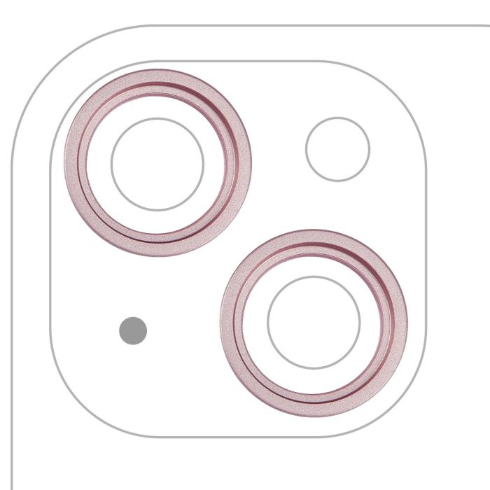 Rückkamera Ring nur für iPhone 15/ 15 Plus (Pink) (2-teiliges Set)