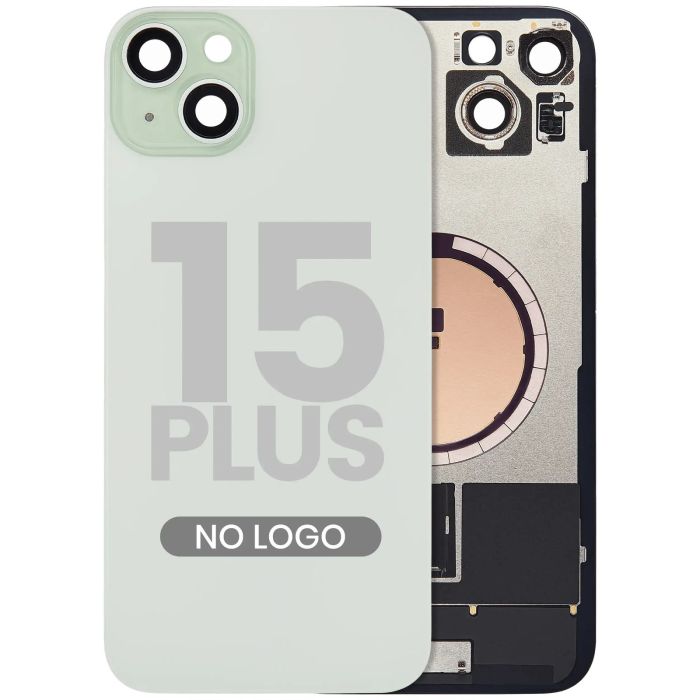 Rückglas mit MagSafe-Magnet für iPhone 15 Plus (Aftermarket) (Grün) (ohne Logo)