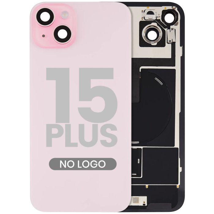 Rückglas mit MagSafe-Magnet, NFC & Blitz-Flex für iPhone 15 Plus (Pink)