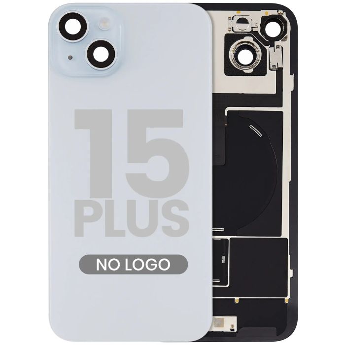 Rückglas mit MagSafe-Magnet, NFC & Blitz-Flex für iPhone 15 Plus (Blau)