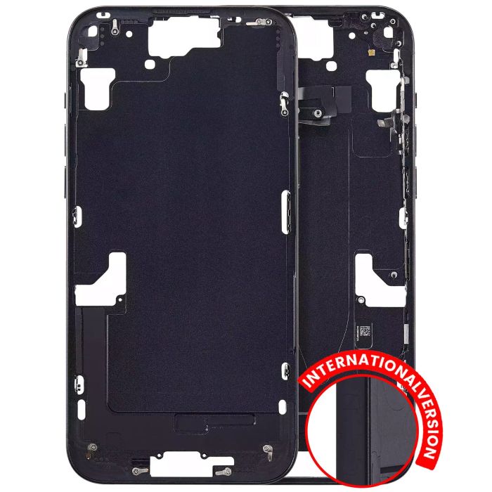 Mittelrahmen mit Power- und Lautstärketasten für iPhone 15 Plus (Schwarz)