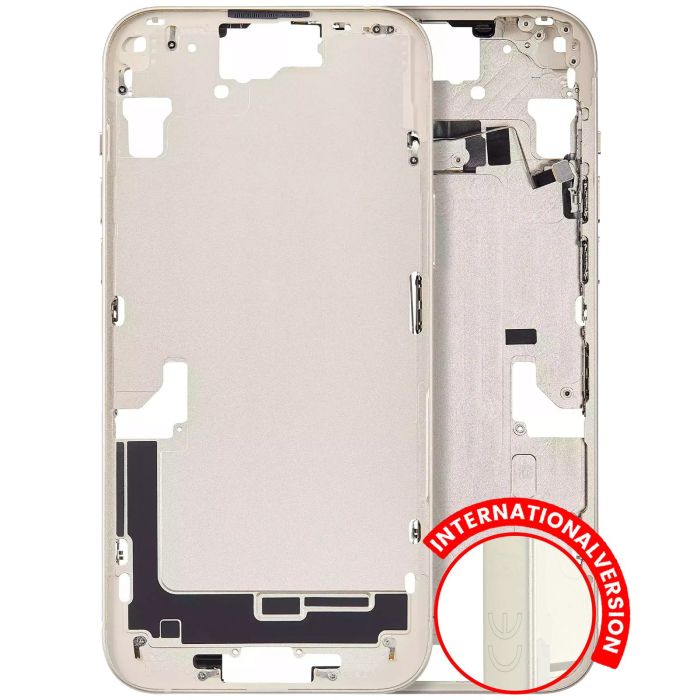 Mittelrahmen mit Power- und Lautstärketasten für iPhone 15 Plus (Gelb)