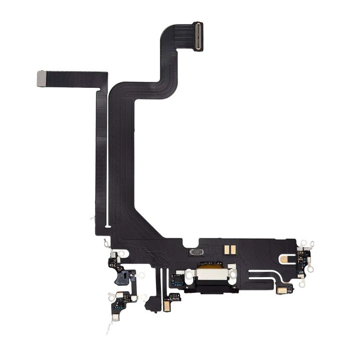Ladebuchse Flexkabel für iPhone 14 Pro Max (Aftermarket Plus) (Space Schwarz)