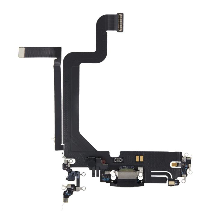 Ladebuchse Flexkabel für iPhone 14 Pro Max (Premium) (Space Schwarz)