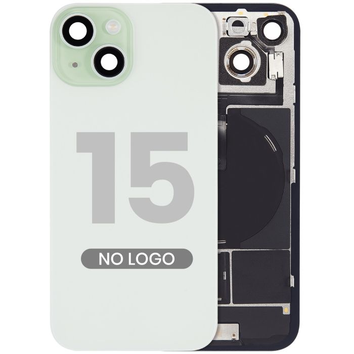 Rückglas mit MagSafe-Magnet, NFC & Blitz-Flex für iPhone 15 (Aftermarket) (Grün)