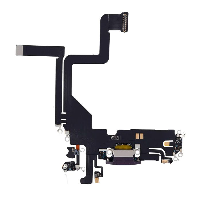 Ladebuchse Flexkabel für iPhone 14 Pro (Aftermarket Plus) (Dunkellila)