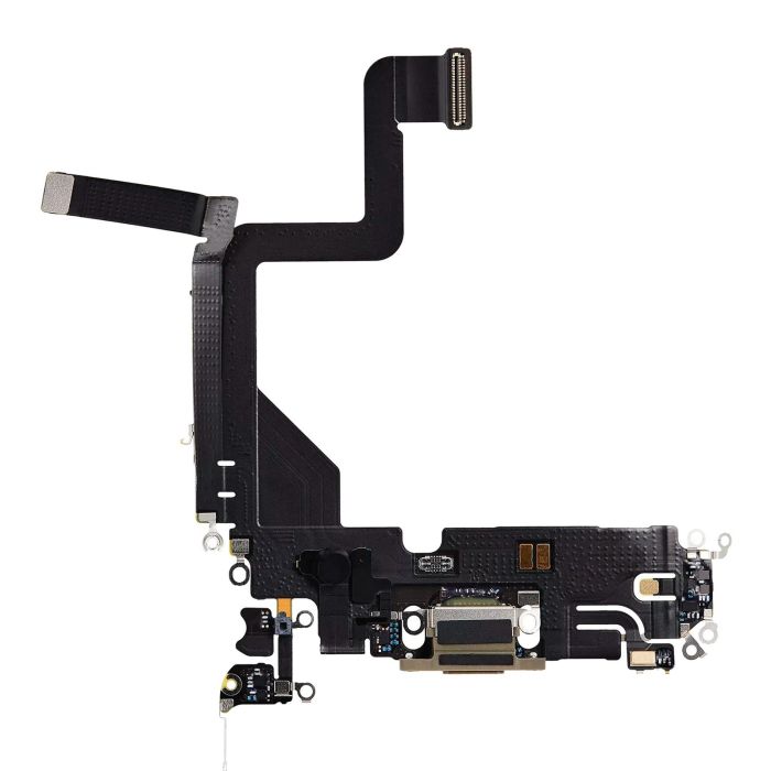 Ladebuchse Flexkabel für iPhone 14 Pro (Aftermarket Plus) (Gold)