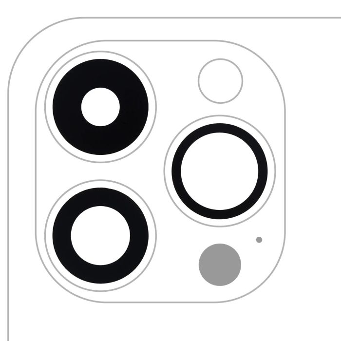 Rückkamera-Linse (nur Glas) mit Kleber für iPhone 14 Pro/ 14 Pro Max
