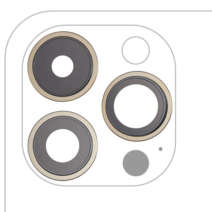 Rückkamera-Linse mit Halterung & Rahmen für iPhone 14 Pro/ 14 Pro Max (Gold)
