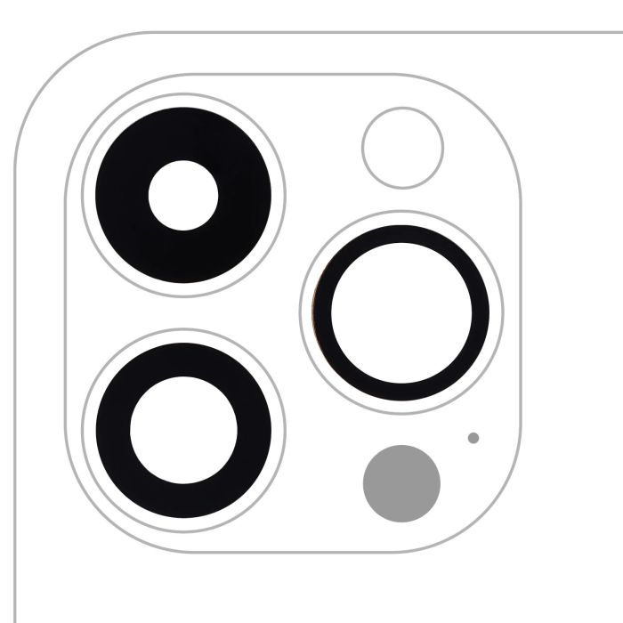 Rückkamera-Linse (nur Glas) mit Kleber für iPhone 14 Pro/ 14 Pro Max (10er Pack)