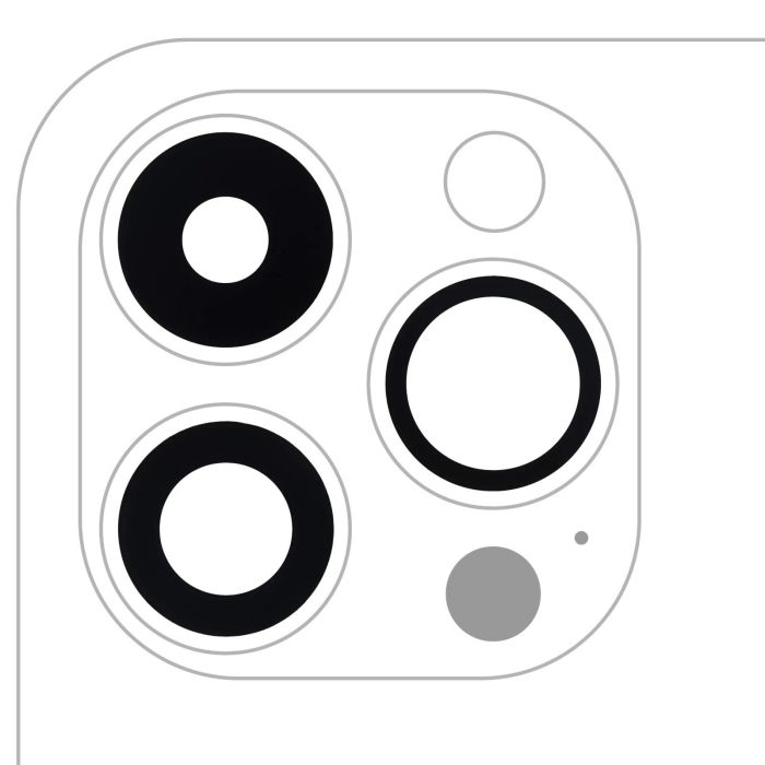 Rückkamera-Linse (nur Glas) mit Kleber für iPhone 14 Pro/ 14 Pro Max Nr.2