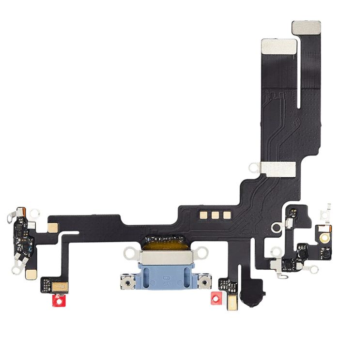 Ladebuchse Flexkabel für iPhone 14 (Aftermarket Plus) (Blau)