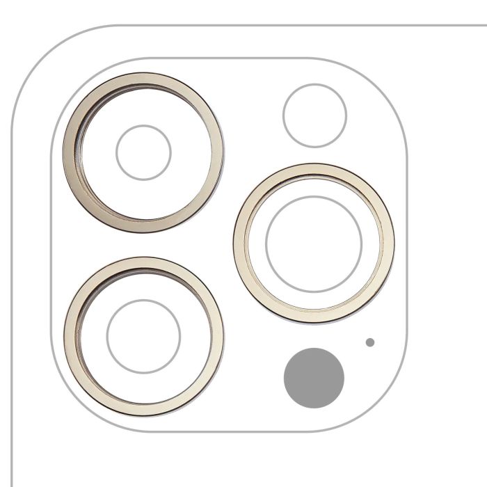 Rückkamera Ring nur für iPhone 14 Pro/ 14 Pro Max (Gold) (3-teiliges Set)