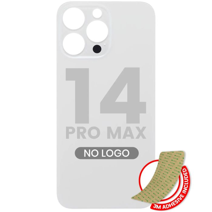 Rückglas mit 3M Klebeband für iPhone 14 Pro Max (Silber)