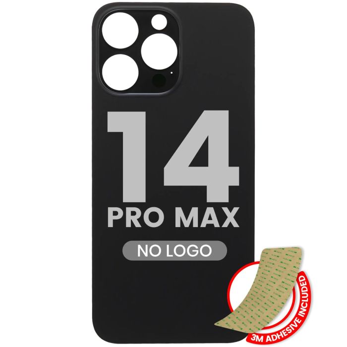 Rückglas mit 3M Klebeband für iPhone 14 Pro Max (Space Schwarz)