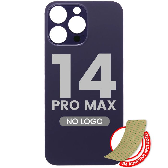 Rückglas mit 3M Klebeband für iPhone 14 Pro Max (Dunkellila)