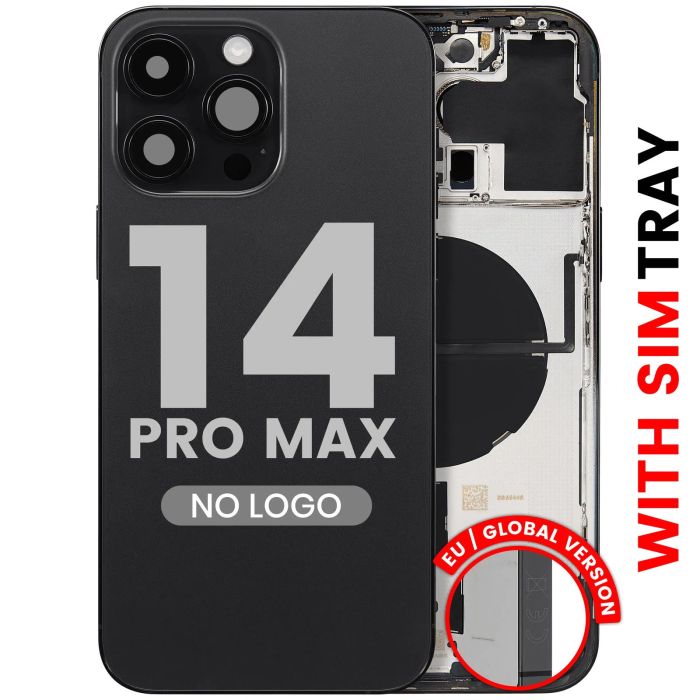 Rückgehäuse mit Kleinteilen für iPhone 14 Pro Max (Space Schwarz)
