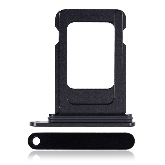 SIM-Kartenschacht Single für iPhone 15/ 15 Plus (Schwarz)
