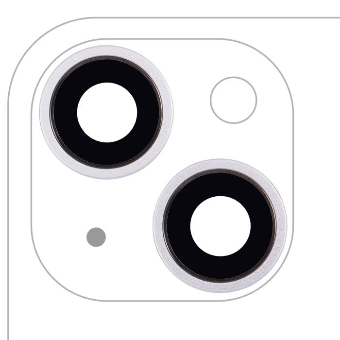 Rückkamera-Linse mit Halterung & Rahmen für iPhone 14/ 14 Plus (Lila)