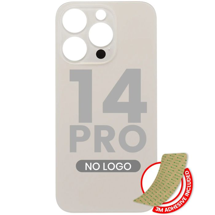 Rückglas mit 3M Klebeband für iPhone 14 Pro (ohne Logo/ großes Kameraloch)