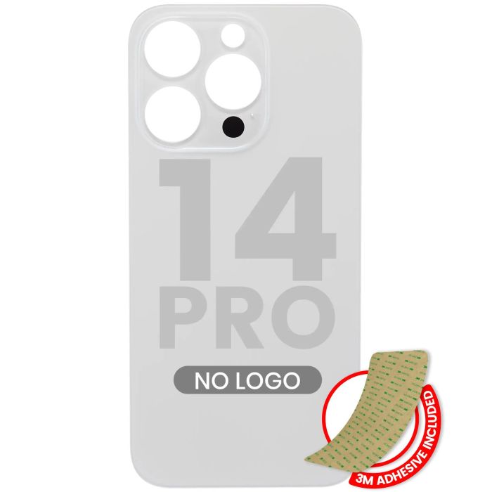 Rückglas mit 3M Klebeband für iPhone 14 Pro (Silber)