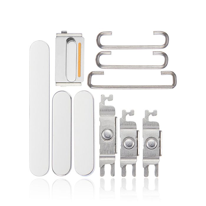 Tasten-Set (Power/ Lautstärke/ Schalter) für iPhone 14 Pro/ 14 Pro Max (Silber)
