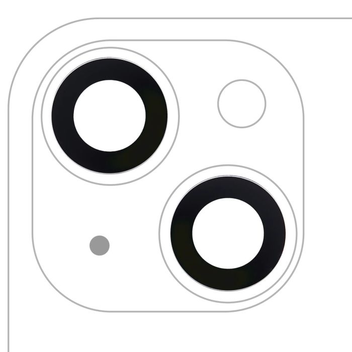 Rückkamera-Linse (nur Glas) mit Kleber für iPhone 14/ 14 Plus/ 15/ 15 Plus Nr.3