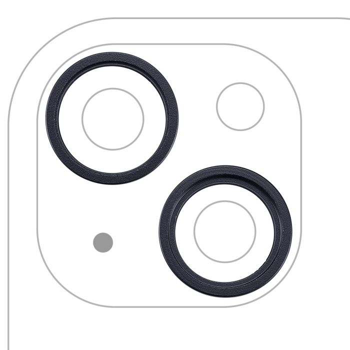 Rückkamera Ring nur für iPhone 14/ 14 Plus (2-teiliges Set) (Mitternacht)