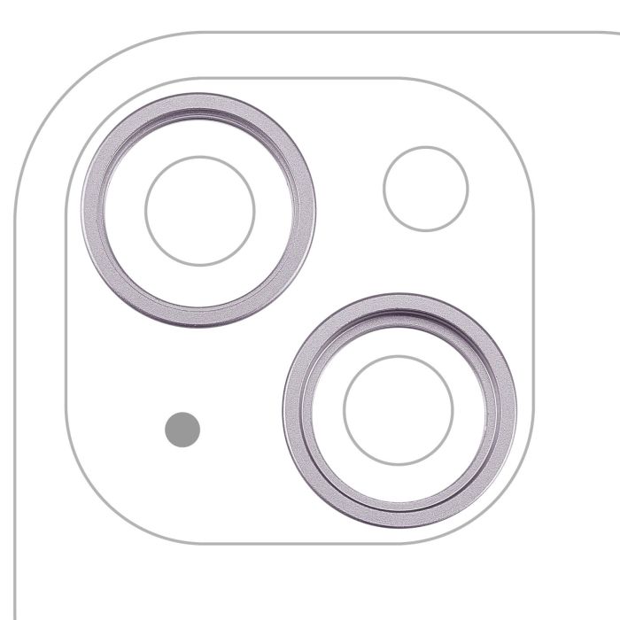 Rückkamera Ring nur für iPhone 14/ 14 Plus (2-teiliges Set) (Lila) (10er Pack)