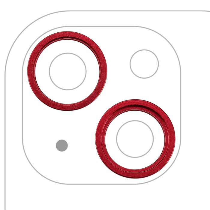 Rückkamera Ring nur für iPhone 14/ 14 Plus (2-teiliges Set) (Rot) (10er Pack)