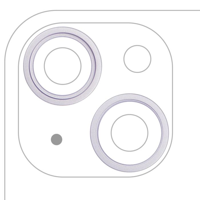 Rückkamera Ring nur für iPhone 14/ 14 Plus (Lila) (2-teiliges Set)