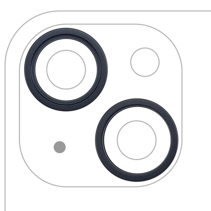 Rückkamera Ring nur für iPhone 14/ 14 Plus (Mitternacht) (2-teiliges Set)