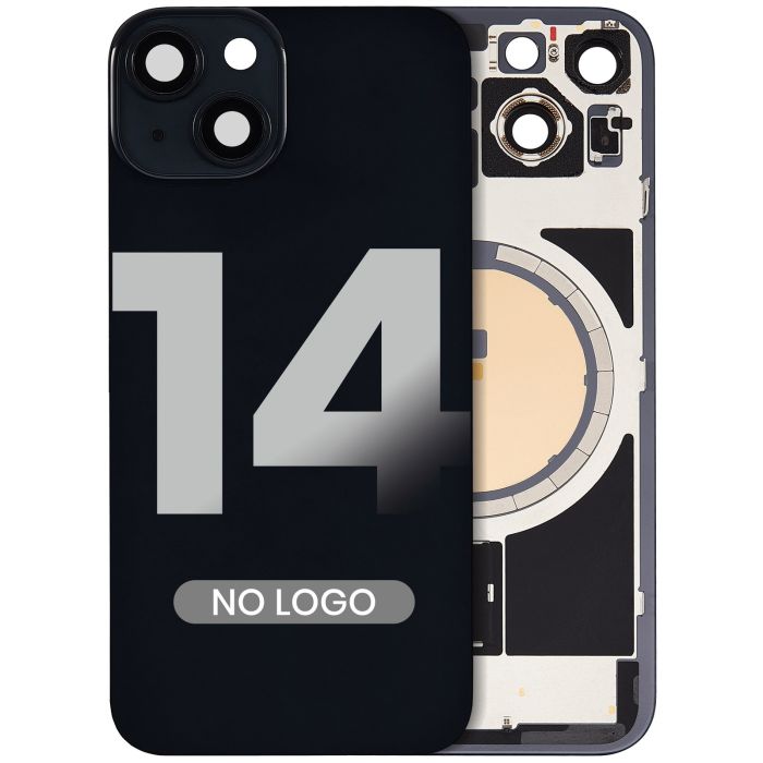 Rückglas mit MagSafe-Magnet für iPhone 14 (Aftermarket) (Mitternacht)